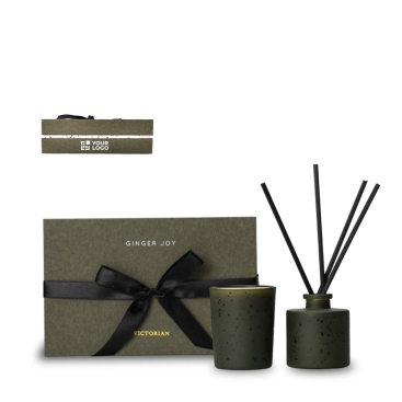 Caixa-oferta com vela e difusor com aroma a gengibre Victorian vista principal