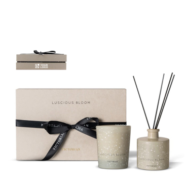 Caixa-oferta com vela e difusor com aroma floral Victorian vista principal
