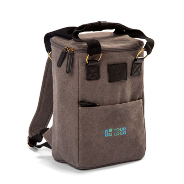 Elegante mochila isotérmica de lona e com função de saco 10 L vista principal