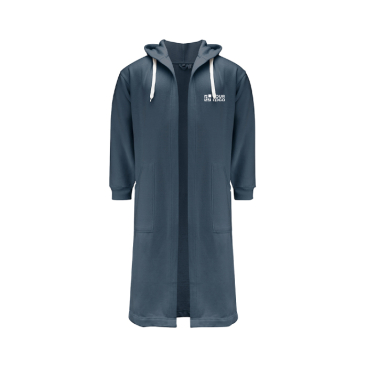 Roupão de algodão e poliéster com capuz ajustável, tamanho S/M