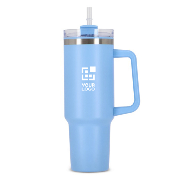 Copos térmicos personalizados grandes, aço inoxidável, palhinha 1,2 L vista principal