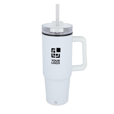 Caneca de aço inoxidável compatível com porta-copos 800 ml