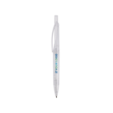 Caneta feita de garrafas de PET recicladas com tinta azul vista principal
