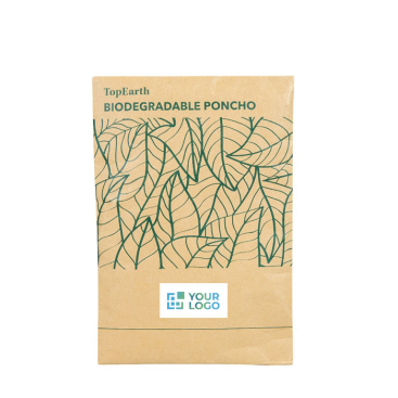 Poncho ecológico com capuz de material biodegradável 127x100 cm vista principal