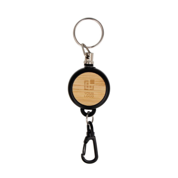 Suporte redondo de identificação com mosquetão e cabo de 60 cm vista principal