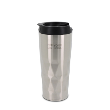 Garrafa térmica de parede dupla antigotas, acabamento em relevo 450 ml