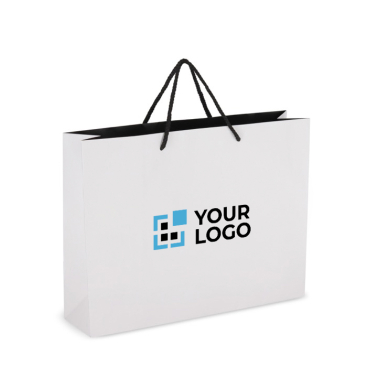 Saco-oferta de papel com asas e interior de cor preta 40 x 12 x 30 cm