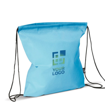 Mochila de cordões non-woven de cores com cordões pretos 75 g/m2 vista principal