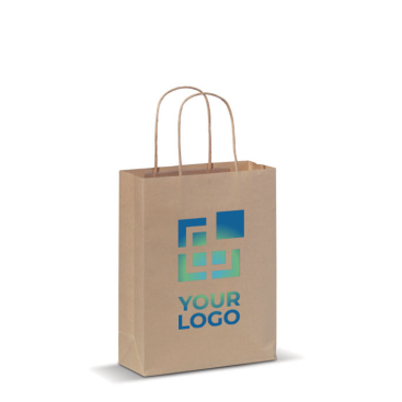 Saco de papel pequena com certificação FSC feita na UE 90 g/m2 vista principal