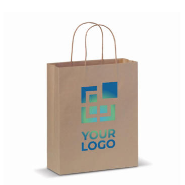 Saco de papel média com certificação FSC feita na UE 90 g/m2 vista principal