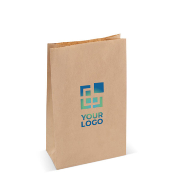 Saco de papel kraft sem asas certificação FSC feito na EU 29x18x9cm vista principal
