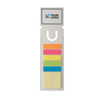 Marcador de livro 44x40mm com notas adesivas em várias cores vista principal