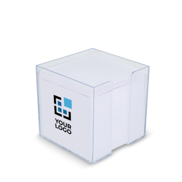 Cubo de notas de 800 folhas lisas FSC em caixa de cubo 10 x 10 x 10 cm