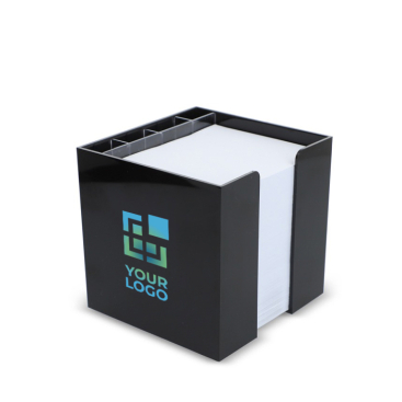 Cubo de notas de 800 folhas lisas FSC em caixa com compartimentos