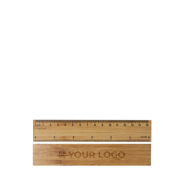 Régua feita de bambu personalizável, ideal para desenho ou geometria