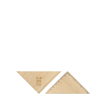 Esquadro feito de bambu personalizável para desenho ou geometria