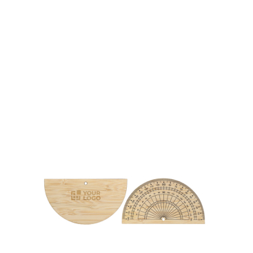 Transferidor feito de bambu personalizável para desenho ou geometria