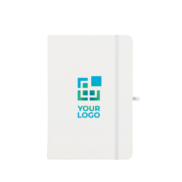 Caderno de PU, notas adesivas e bolso interior, folhas pontilhadas A5