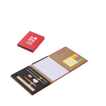 Kit completo de papelaria para secretária em caixa dobrável vista principal