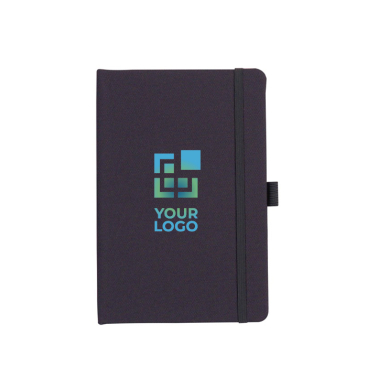 Caderno de RPET de capa dura e porta-caneta, folhas quadriculadas A5 vista principal
