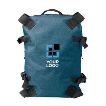 Mochila acolchoada para merchandising com abertura na parte de trás vista principal