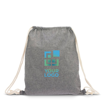 Mochila de cordas de algodão reciclado bicolor 140 g/m2 vista principal