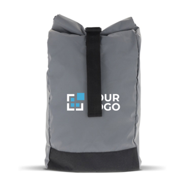 Mochila roll-top de poliéster refletor com abertura dobrável vista principal