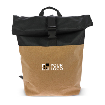 Mochila roll-top RPET e cortiça com compartimento para portátil 15'' vista principal