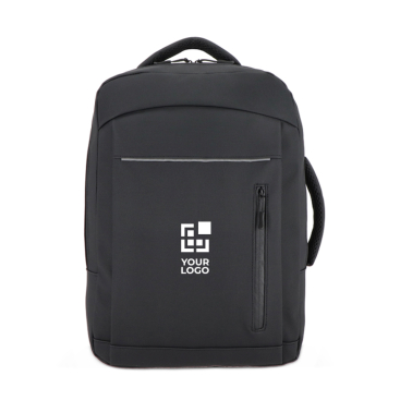 Mochila para portátil com pele sintética e manga para trolley 15,6''