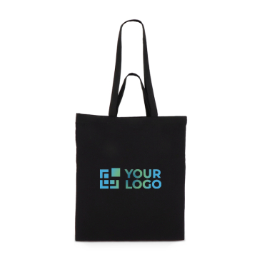 Saco de algodão OEKO-TEX em várias cores com asa dupla 140 g/m²