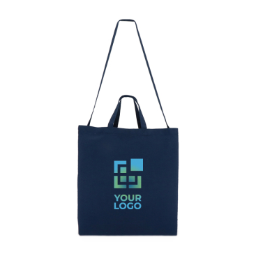 Saco de algodão OEKO-TEX em várias cores com asa dupla 220 g/m²