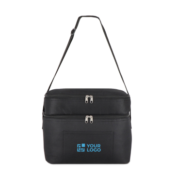 Saco térmico de compartimento duplo e bolso frontal 12 L