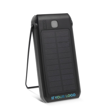 Bateria externa personalizada e lanterna recarregável a energia solar vista principal