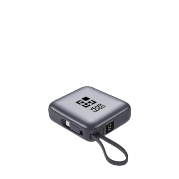 Powerbank com cabos integrados e carga rápida 10 000 mAh