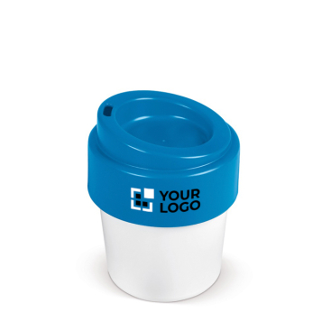 Copo take away com tampa colorida feito na UE e 100% reciclável 240ml vista principal