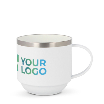 Caneca de parede dupla de cerâmica empilhável com capacidade de 300ml vista principal