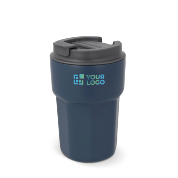 Copo take away de aço inoxidável com tampa de silicone 350ml vista principal