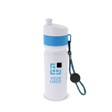 Garrafa desportiva livre de BPA com detalhe a cor e correia 500ml vista principal