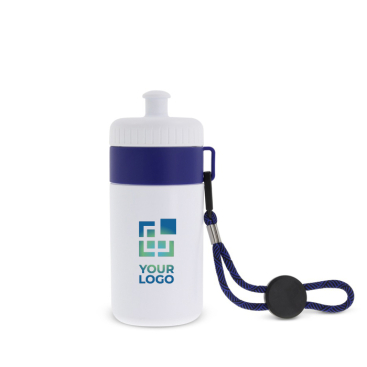 Bidão branco livre de BPA com cordão de transporte 500ml vista principal