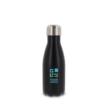 Garrafa de aço inoxidável de parede dupla com tampa prateada 260ml vista principal