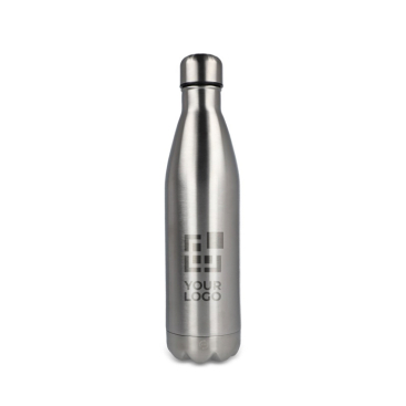 Garrafa de aço inoxidável reciclado com tampa prateada 750 ml