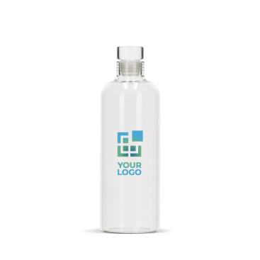 Garrafa de vidro de borossilicato com tampa flexível de vidro 750 ml