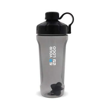 Shaker para o ginásio de plástico com elegante tampa preta 900ml vista principal