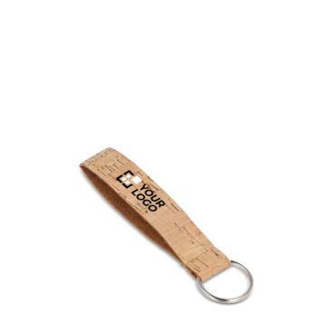 Porta-chaves pulseira feito de cortiça natural para personalizar