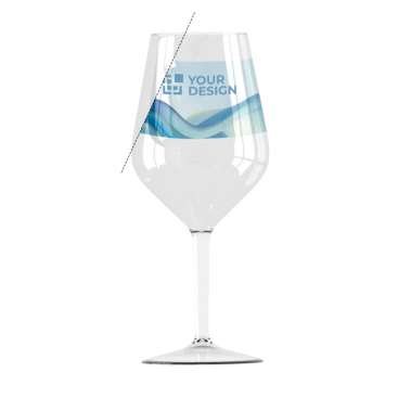 Elegante copo personalizável feito em Tritan cor transparente com logo