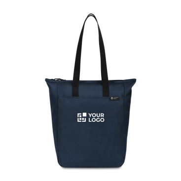 Saco com fecho em rPET reciclado com bolso frontal e fecho