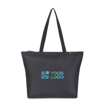 Saco tote em RPET com bolso interior para garrafa de água