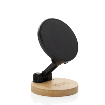 Suporte magnético para telemóvel de plástico reciclado e bambu
