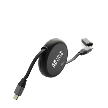 Cabo retráctil de alumínio reciclado 2 em 1 de carga e dados 240 W