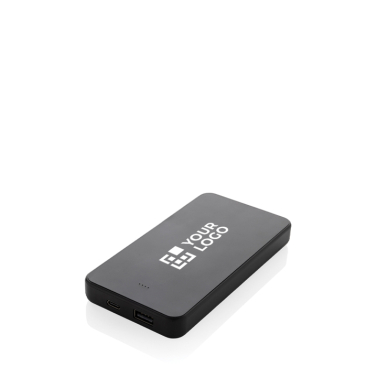 Powerbank de plástico reciclado com indicador de 10 000 mAh